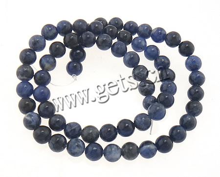 Sodalith Perlen, Sosalith, rund, Weitere Größen für Wahl, Bohrung:ca. 1mm, Länge:15 ZollInch, verkauft von Strang