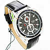 Unisex Wrist Watch, Zinc Alloy, with PU Leather & Glass, platinum color plated, for man, black, 42mm, 21mm Approx 9.4 Inch 