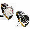 Unisex Wrist Watch, Zinc Alloy, with PU Leather & Glass, platinum color plated, for man 43mm, 22mm Approx 9.4 Inch 