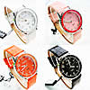 Women Wrist Watch, Zinc Alloy, with PU Leather & Glass, platinum color plated, for woman & with rhinestone 36mm, 19mm Approx 9 Inch 
