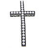 Zinc Alloy Charm Connector, with Glass Seed Beads, Cross, plated, with glass pearl & 1/1 loop Approx 2mm 