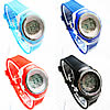 Наручные водонепроницаемые часы, цинковый сплав, с Стеклянный & Силикон & пластик, Платиновое покрытие платиновым цвет, Много цветов для выбора, 38mm, 17mm, длина:Приблизительно 8.2 дюймовый, продается PC