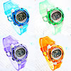 Dive Watch, Zinc Alloy, with Glass & Silicone & Plastic, platinum color plated, for diving 38mm, 17mm Approx 8.2 Inch 