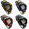 Dive Watch, Plastic, with Glass & Silicone & Zinc Alloy, platinum color plated 38mm, 17mm Approx 8.2 Inch 