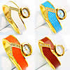 Bangle Watch, Zinc Alloy, with PU Leather & Glass, plated, for woman & with rhinestone 15mm Approx 8 Inch 