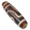 Natural Tibetan Agate Dzi Beads, Oval, two tone, 12-14x30-42mm Approx 3mm 