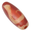 Perles agate dzi tibétaine naturelle, agate Tibétaine, ovale, deux tons, 11.5-14.5x29-32mm Environ 2.5mm, Vendu par PC