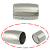 Runder Edelstahl Magnetverschluss, Rohr, plattiert, keine, 15x11mm, Bohrung:ca. 8mm, verkauft von PC