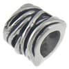 Stainless Steel Tube Beads, plated, blacken Approx 7mm 
