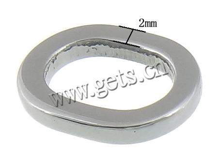 Stainless Steel Linking Ring, Flat Oval, original color, 13x10x2mm, 2mm, Hole:Approx 6x9mm, Sold By PC