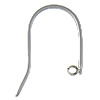 Stainless Steel Hook Earwire, with loop, original color 1mm Approx 1.5mm 