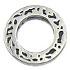 Anillo de enlace de acero inoxidable, Donut, esmalte & superficie bache, color original, 14x14x2mm, agujero:aproximado 8mm, Vendido por UD