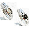 Women Wrist Watch, Zinc Alloy, with Glass, platinum color plated, for woman & with rhinestone 13mm Approx 7.8 Inch 