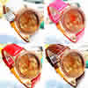 Women Wrist Watch, Zinc Alloy, with PU Leather & Glass, plated, for woman & with rhinestone 38mm, 18mm Approx 8.8 Inch 
