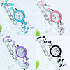 Fashion Watch Bracelet, Zinc Alloy, with Glass, platinum color plated, for woman & enamel 22mm, 13mm Approx 8 Inch 