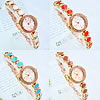Fashion Watch Bracelet, Zinc Alloy, with Glass, plated, for woman & enamel & with rhinestone 22mm, 7mm Approx 7.2 Inch 