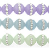 Dyed Jade Beads, Dyed Marble, Round, with rhinestone Approx 1.5mm Approx 15.5 Inch 
