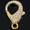 Zinc Alloy Lobster Clasp, plated, Customized & with rhinestone Approx 3mm 