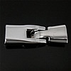 Zinc Alloy Leather Cord Clasp, Rectangle, plated nickel, lead & cadmium free   Approx 