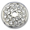 Capuchon pour perle en laiton, Rond, Placage, avec strass, plus de couleurs à choisir Environ 2mm, Vendu par PC