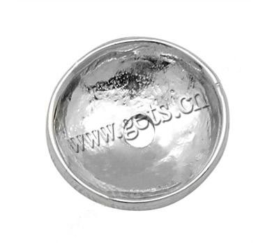Messing Perlenkappe, rund, plattiert, mit Strass, keine, 5x13mm, Bohrung:ca. 2mm, verkauft von PC