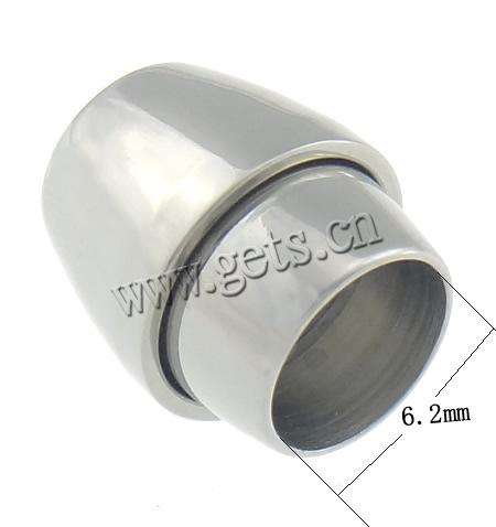 Runder Edelstahl Magnetverschluss, 316 Edelstahl, plattiert, Kundenindividuell, keine, 10.5x9.5mm, Bohrung:ca. 6.2mm, verkauft von PC