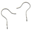 Stainless Steel Hook Earwire, with loop, original color 0.8mm Approx 1.5mm 