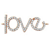Letter Zinc Alloy Connector, word love, plated, with rhinestone & 1/1 loop nickel, lead & cadmium free Approx 1.5mm 