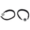 Cowhide Bracelets, 316 stainless steel magnetic clasp, woven 11mm 