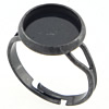 Латунная основа-гнездо для кольца, Латунь, Плоская круглая форма, Другое покрытие, регулируемый, Много цветов для выбора, 12mm, внутренний диаметр:Приблизительно 10mm, размер:6.5, продается PC
