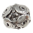 Filigree Zinc Alloy Beads, Round, plated 7.5mm, Approx 