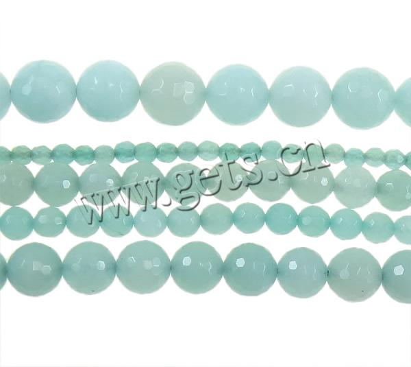 Amazonite Beads, Round, handmade, more sizes for choice & handmade faceted, Hole:Approx 1-1.5mm, Length:15 Inch, Sold By Strand