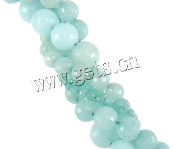 Amazonite Beads, Round, handmade, more sizes for choice & handmade faceted, Hole:Approx 1-1.5mm, Length:15 Inch, Sold By Strand