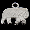 Sterling Silver Animal Pendants, 925 Sterling Silver, Elephant, plated Approx 2.5mm 
