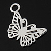 Стерлингового серебра животных подвески, Серебро 925 пробы, бабочка, отверстие, Много цветов для выбора, отверстие:Приблизительно 2mm, продается PC
