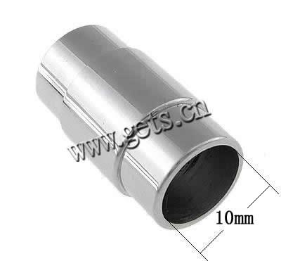 Round Stainless Steel Magnetic Clasp, 316 Stainless Steel, Tube, plated, Customized, more colors for choice, 19.5x12.5mm, Hole:Approx 10mm, Sold By PC