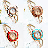 Fashion Watch Bracelet, Zinc Alloy, with Glass, plated, for woman & enamel & with rhinestone 32mm, 6mm Approx 7.5 Inch 