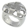 Кольцо из нержавеющей стали, нержавеющая сталь, Сердце, оригинальный цвет 17mm, размер:6.5, продается PC