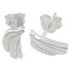 Sterling Silver Stud Earring, 925 Sterling Silver, Banana, plated 