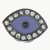Rhinestone Zinc Alloy Connector, Horse Eye, plated, Customized & enamel & with rhinestone & 1/1 loop Approx 2.5mm 