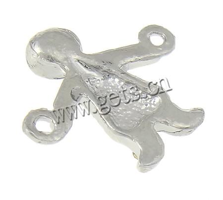 Rhinestone Zinc Alloy Connector, Character, plated, Customized & with rhinestone & 1/1 loop, more colors for choice, 19.2x17.5x3.5mm, Hole:Approx 1.8mm, Sold By PC