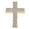 Rhinestone Zinc Alloy Connector, Cross, plated, Customized & with rhinestone & 1/1 loop Approx 3.5mm 