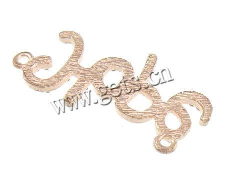 Letter Zinc Alloy Connector, word hope, plated, Customized & with rhinestone & 1/1 loop, more colors for choice, 43.5x17x2.8mm, Hole:Approx 2.5mm, Sold By PC