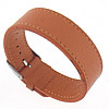 PU Leather Cord Bracelets, 316 stainless steel pin buckle, orange, cadmium free, 20mm Approx 9 Inch 