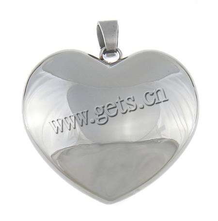 Stainless Steel Tag Charm, Heart, original color, 35x35x11mm, Hole:Approx 5x7mm, Sold By PC