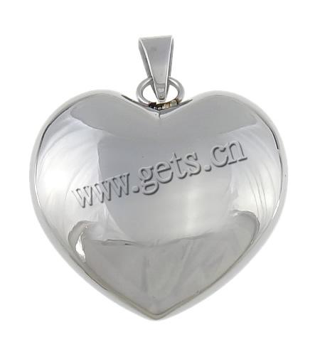 Stainless Steel Tag Charm, Heart, original color, 25x26x10mm, Hole:Approx 3.5x7mm, Sold By PC