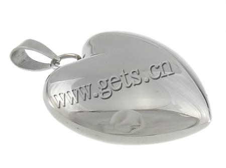 Stainless Steel Tag Charm, Heart, original color, 25x26x10mm, Hole:Approx 3.5x7mm, Sold By PC