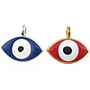 Zinc Alloy Evil Eye Pendant, Horse Eye, plated, Customized & enamel Approx 1mm 