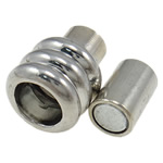 Brass Magnetic Clasp, Lantern, half-drilled hole, platinum color, 19x11mm, Hole:Approx 5MM, Sold by PC