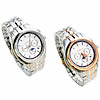 Unisex Wrist Watch, Zinc Alloy, with Glass, Round, plated, stem-winder & with single calendar & for man 40mm, 18mm Approx 8.8 Inch 